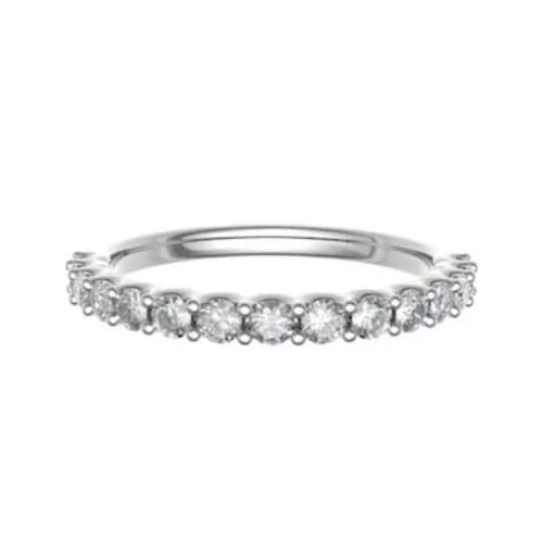0.33 Ct Lab-Created Round Cut Estel  Diamond Rings in 9K White Gold