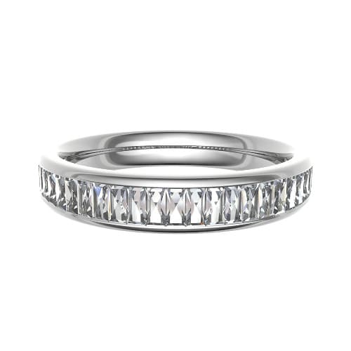 0.25 Ct Lab-Created Baguette Cut Emeli  Diamond Rings in 9K White Gold