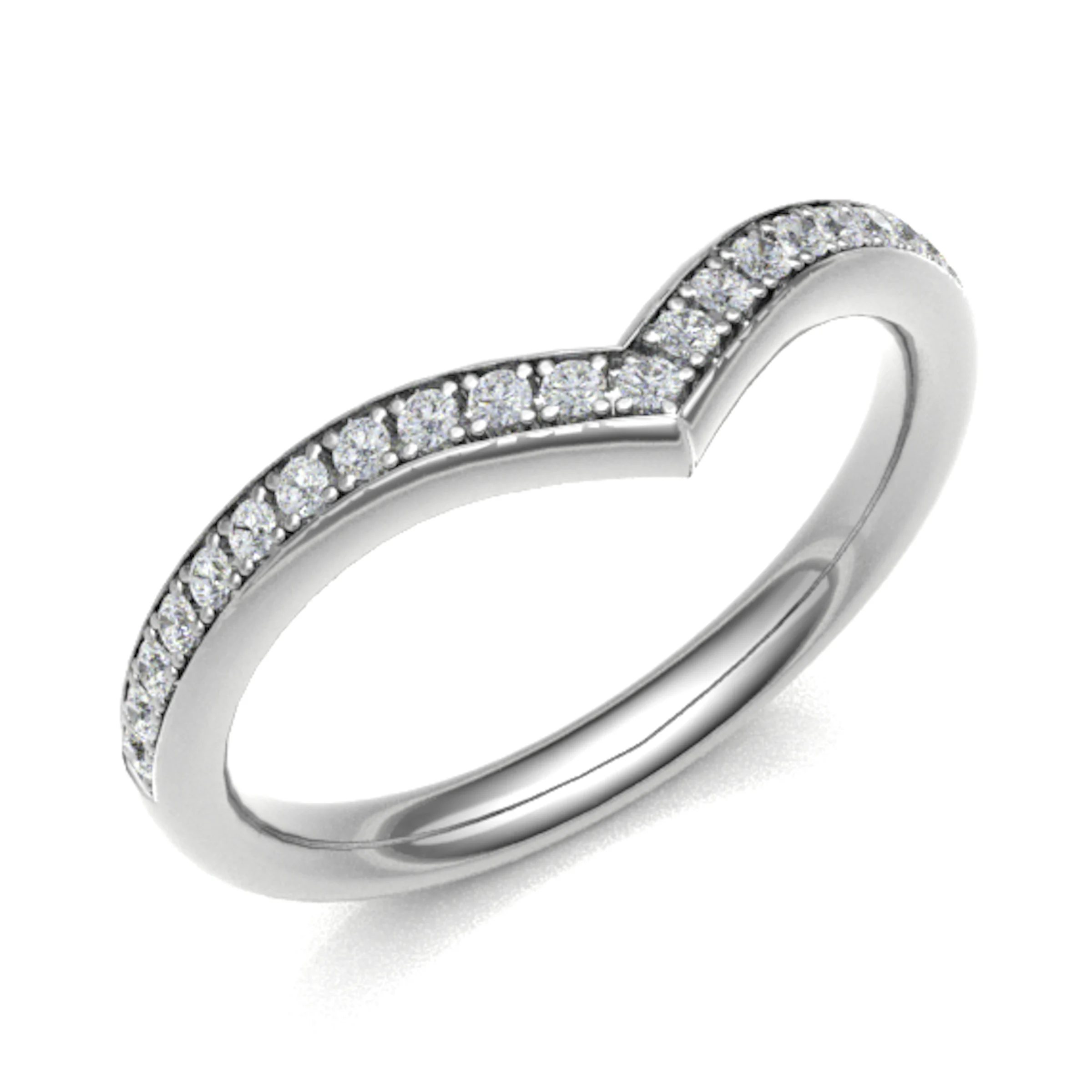 0.2 Ct Natural Round Cut Eferhilda  Diamond Rings in 18K White Gold