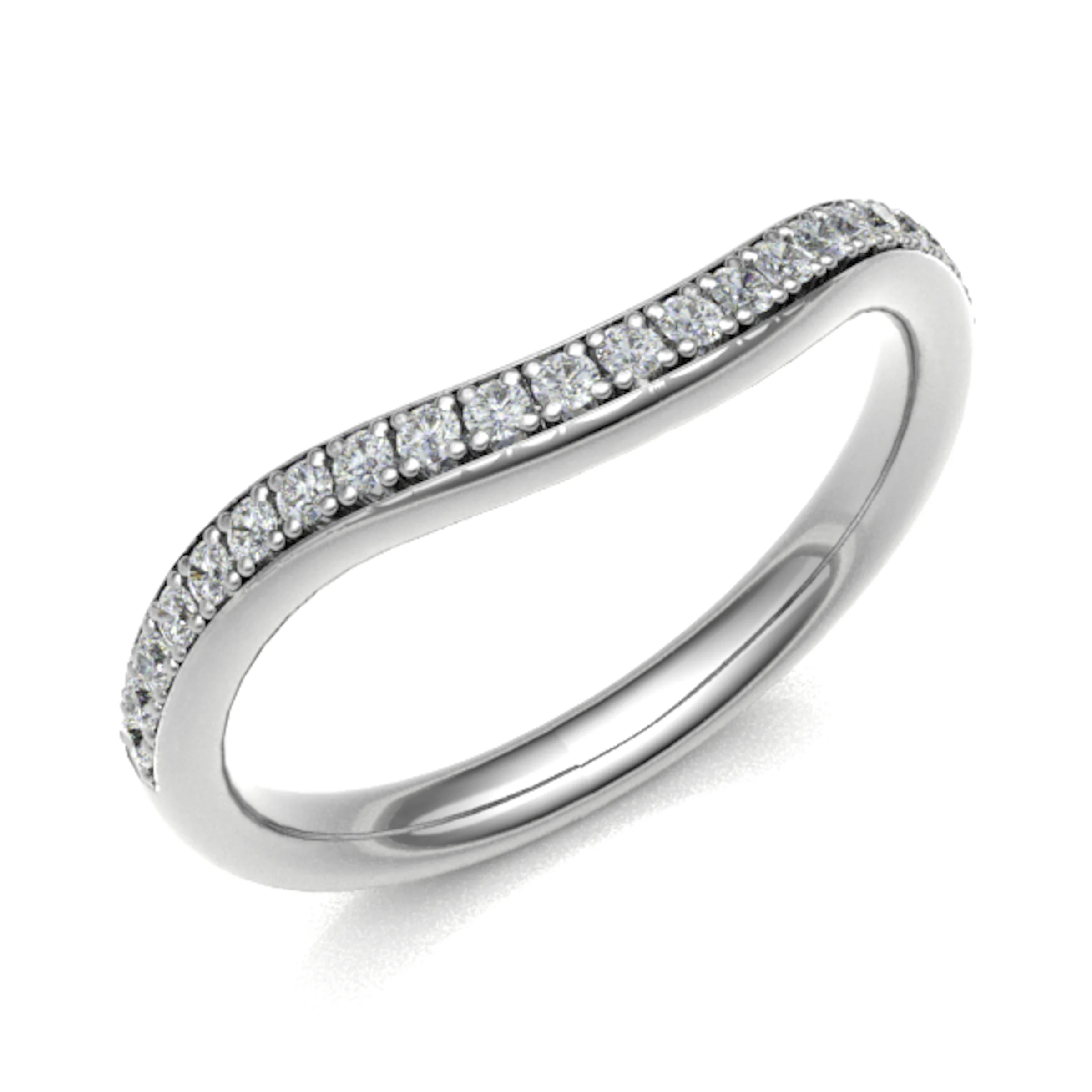 0.2 Ct Natural Round Cut Edmonia  Diamond Rings in 18K White Gold