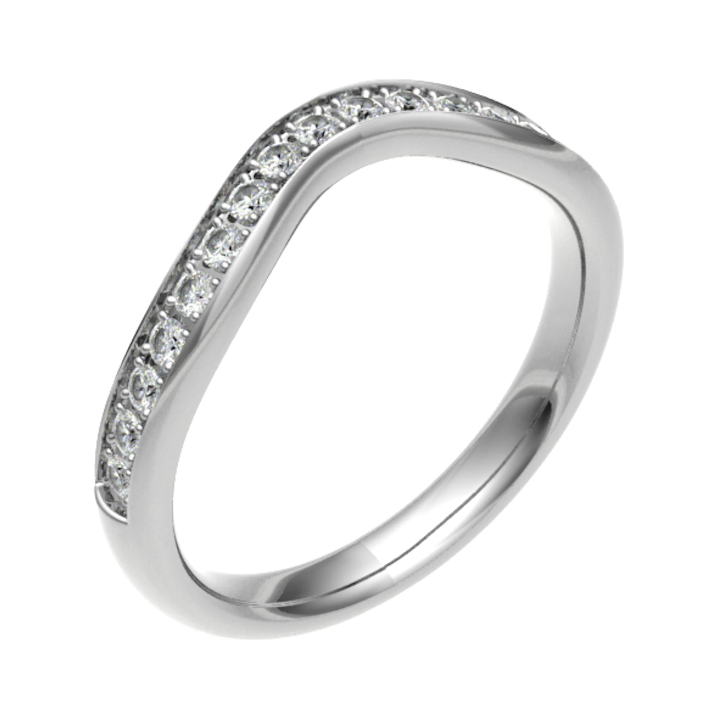 0.33 Ct Natural Round Cut Elewys  Diamond Rings in 18K White Gold