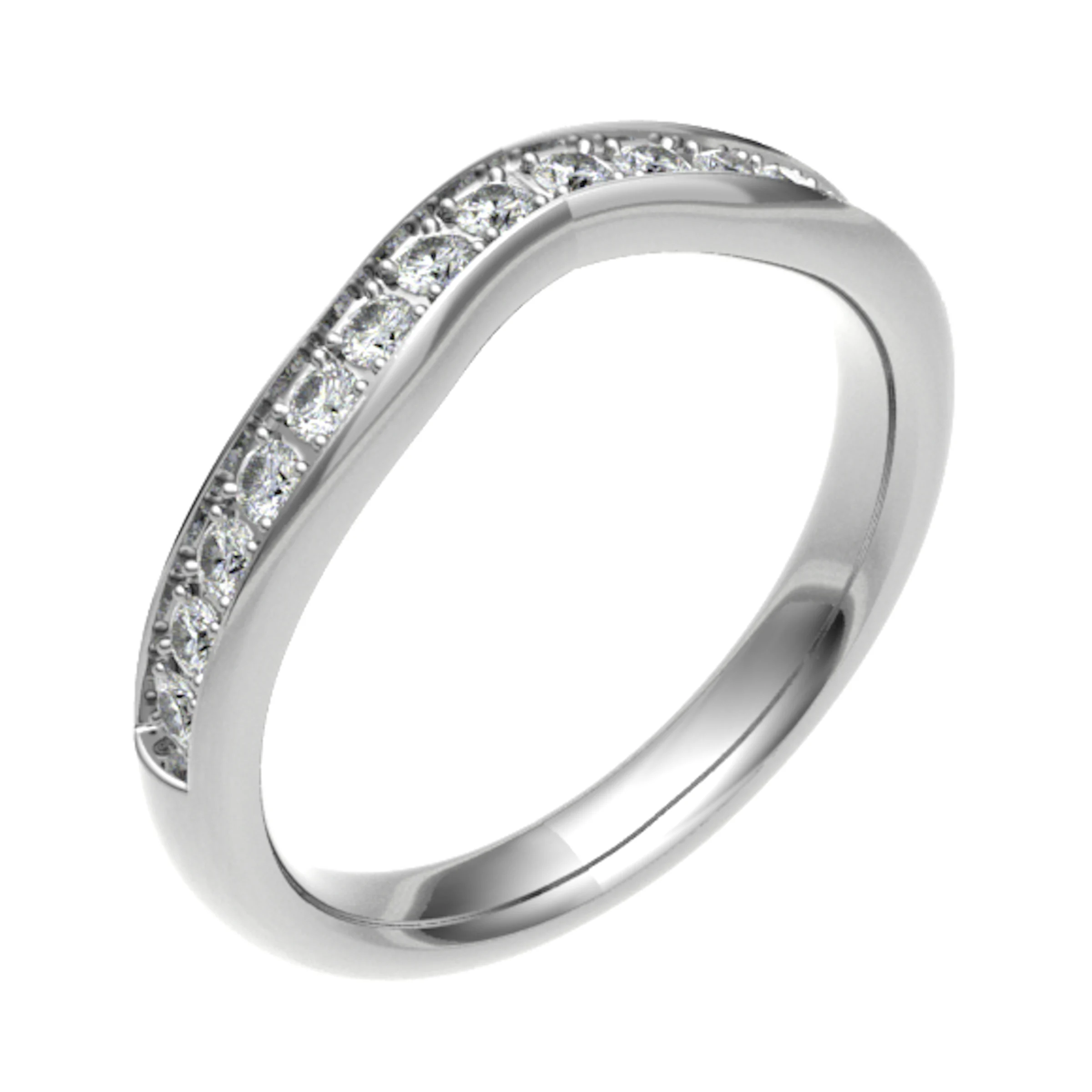 0.4 Ct Natural Round Cut Elfilda  Diamond Rings in 18K White Gold