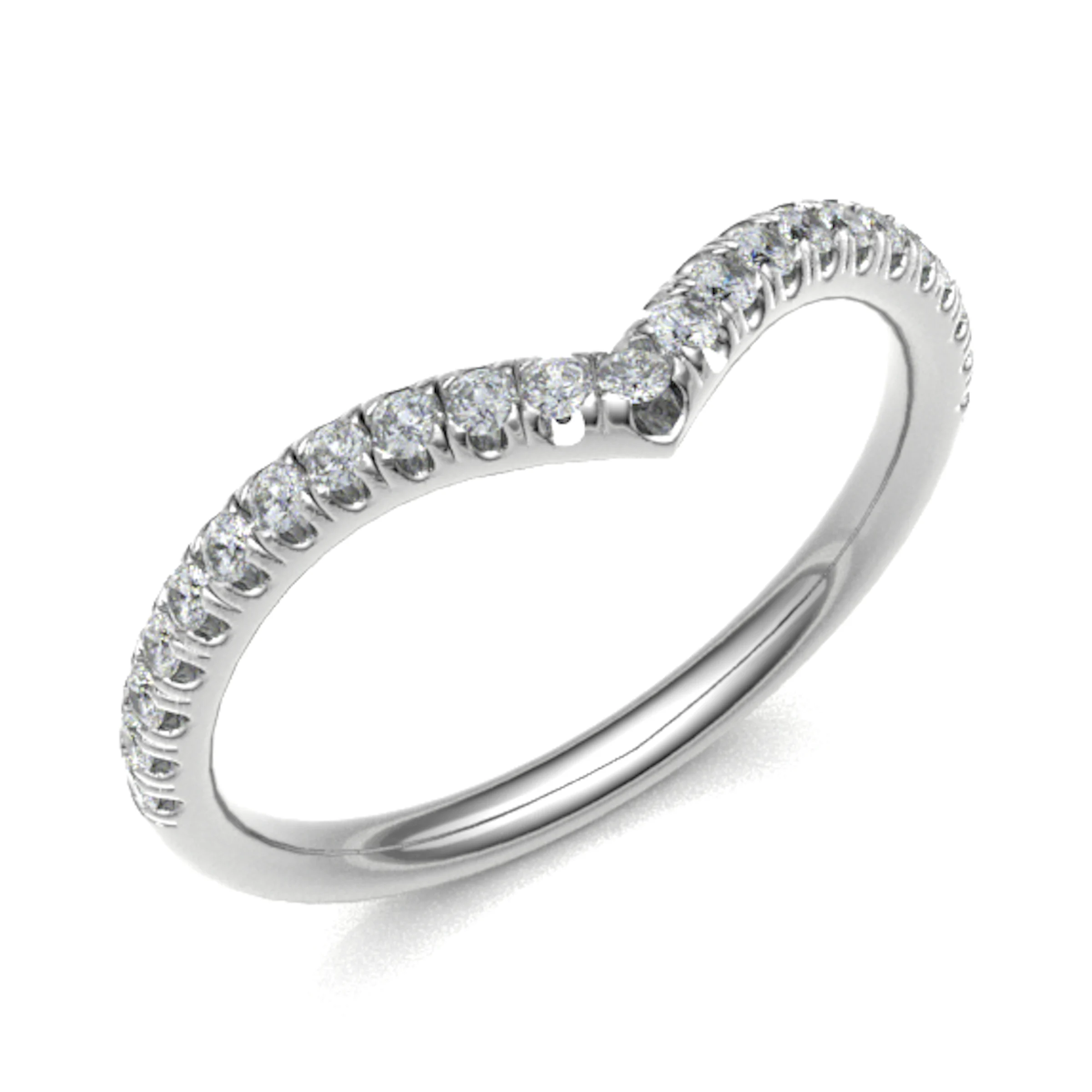 0.2 Ct Natural Round Cut Eardley  Diamond Rings in 18K White Gold