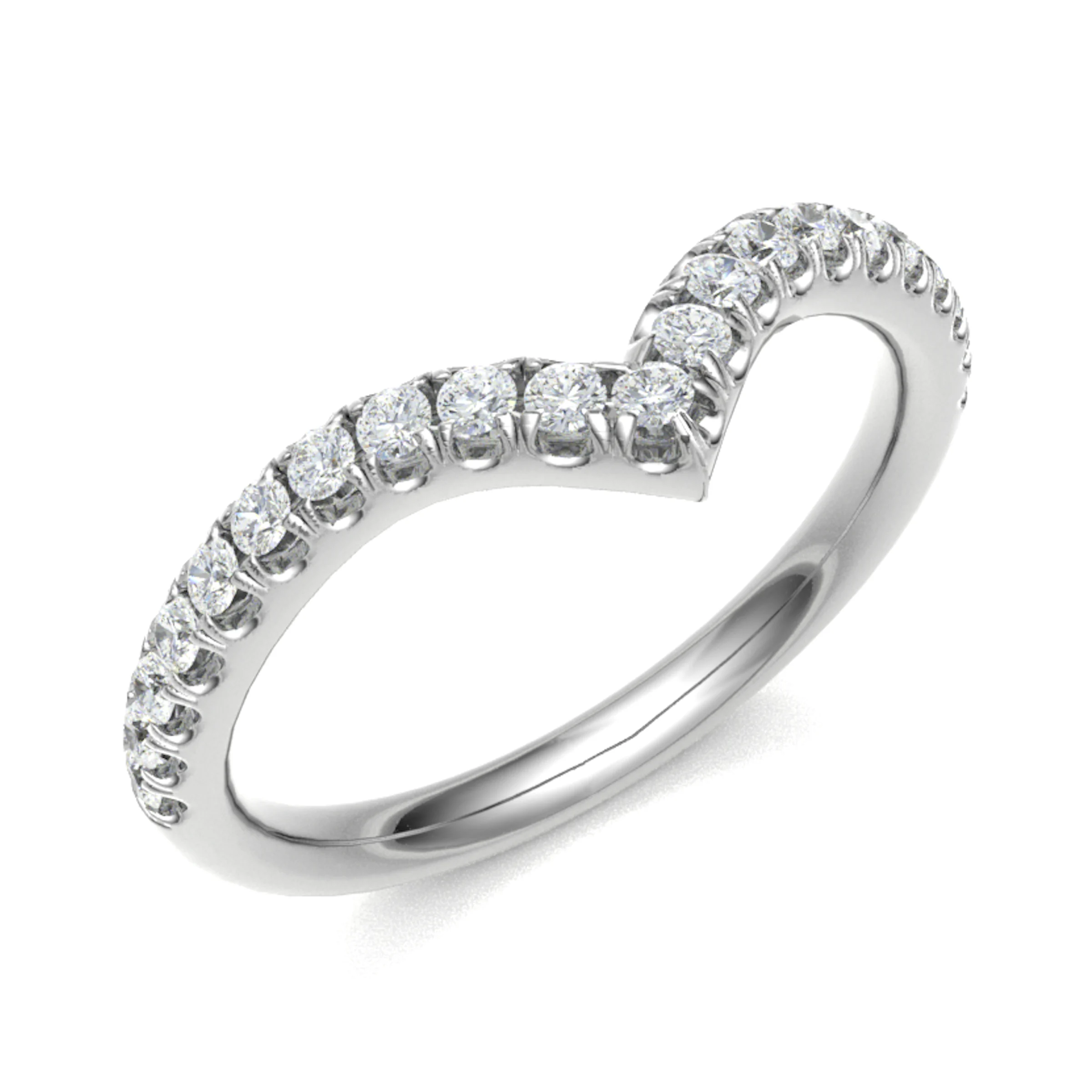 0.25 Ct Natural Round Cut Elizota  Diamond Rings in 18K White Gold