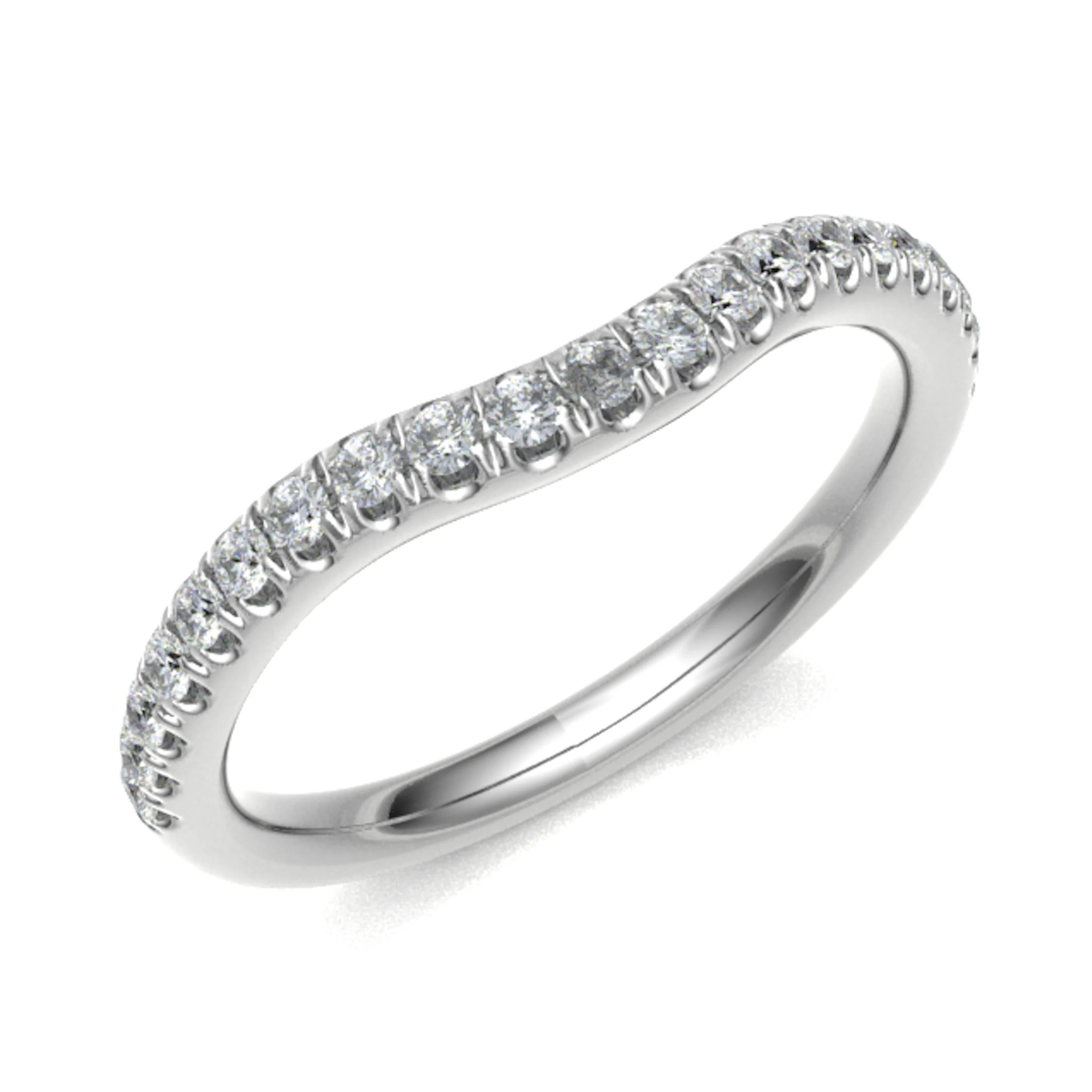 0.2 Ct Natural Round Cut Earric  Diamond Rings in 18K White Gold