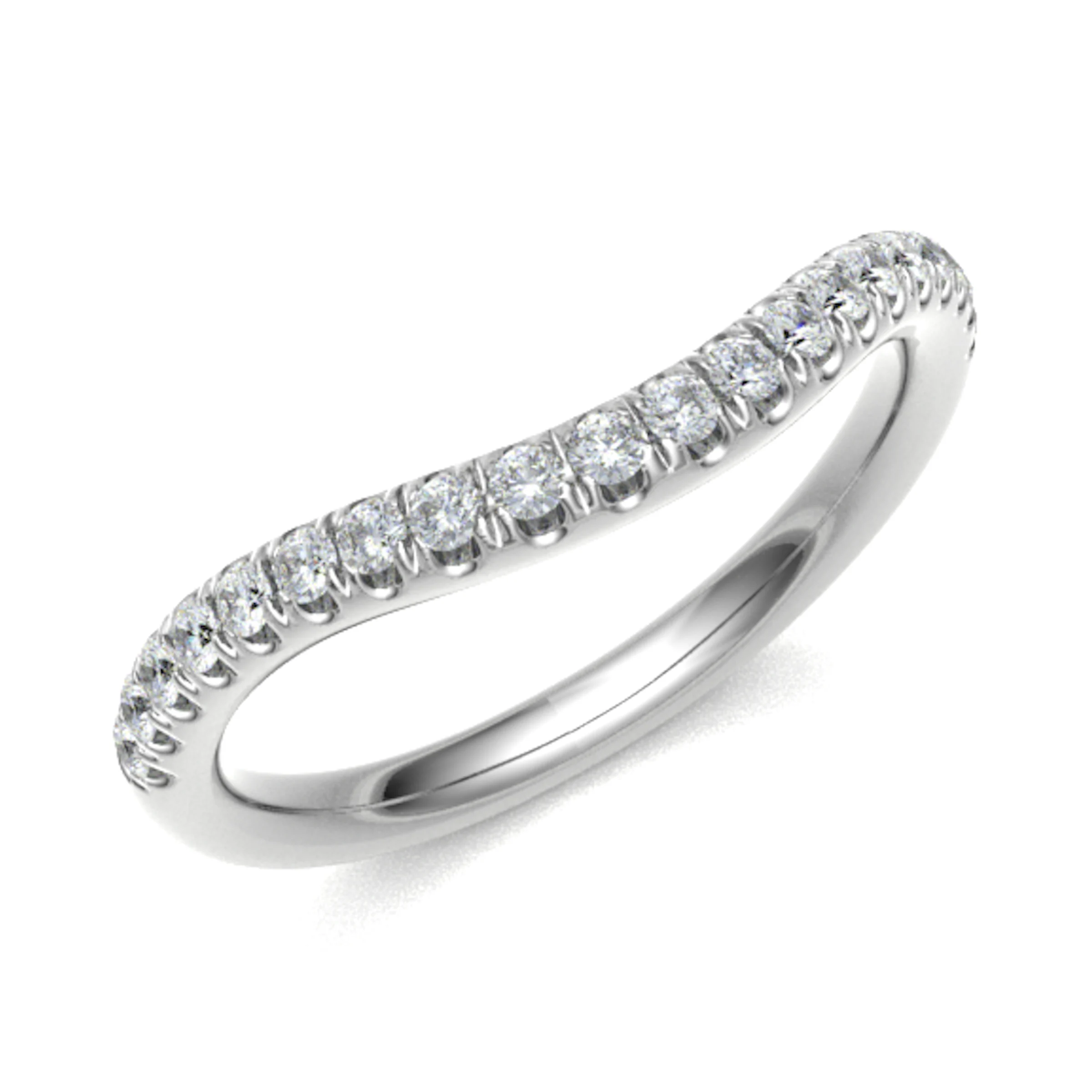 0.2 Ct Natural Round Cut Eastorhild  Diamond Rings in 18K White Gold