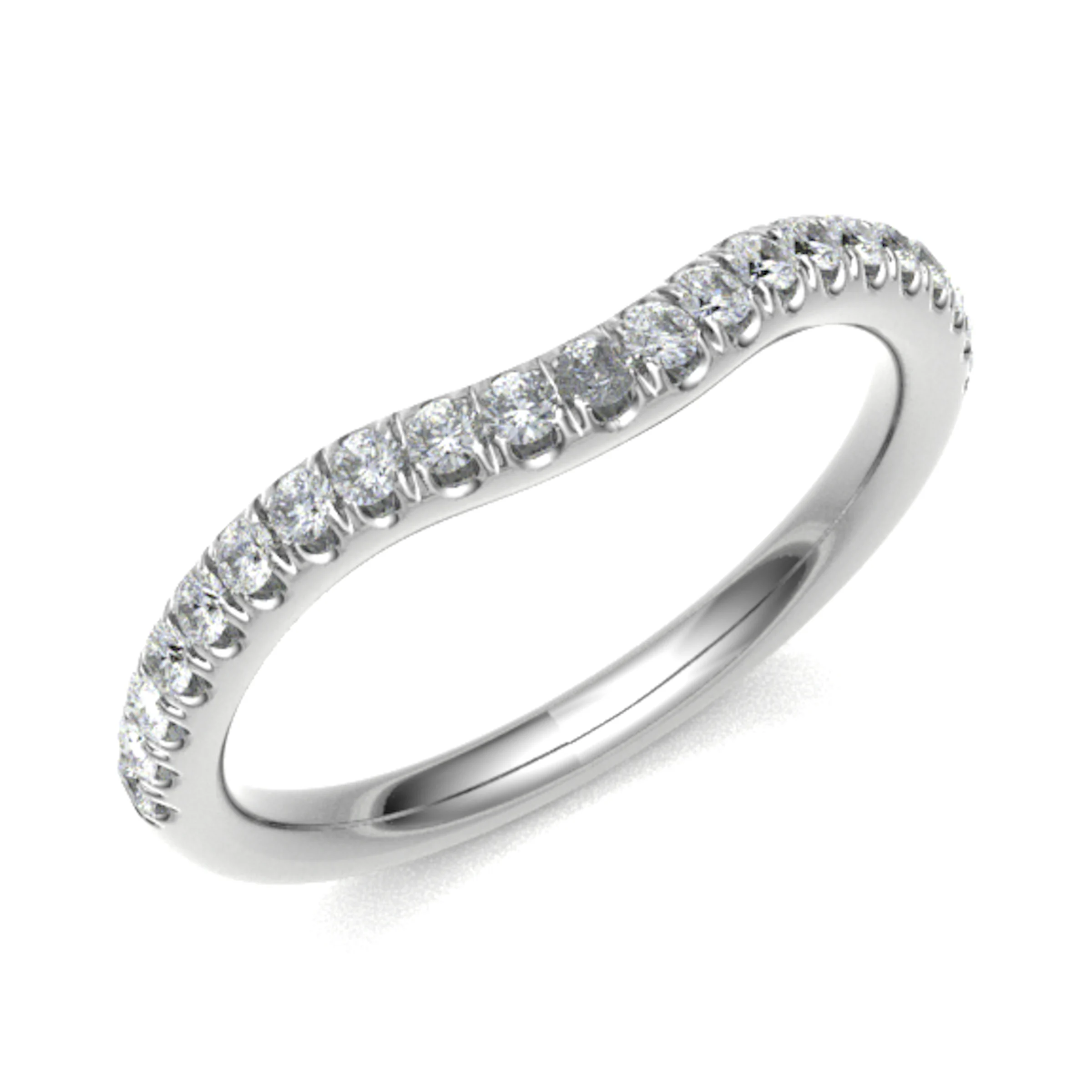 0.2 Ct Natural Round Cut Elfrydah  Diamond Rings in 18K White Gold