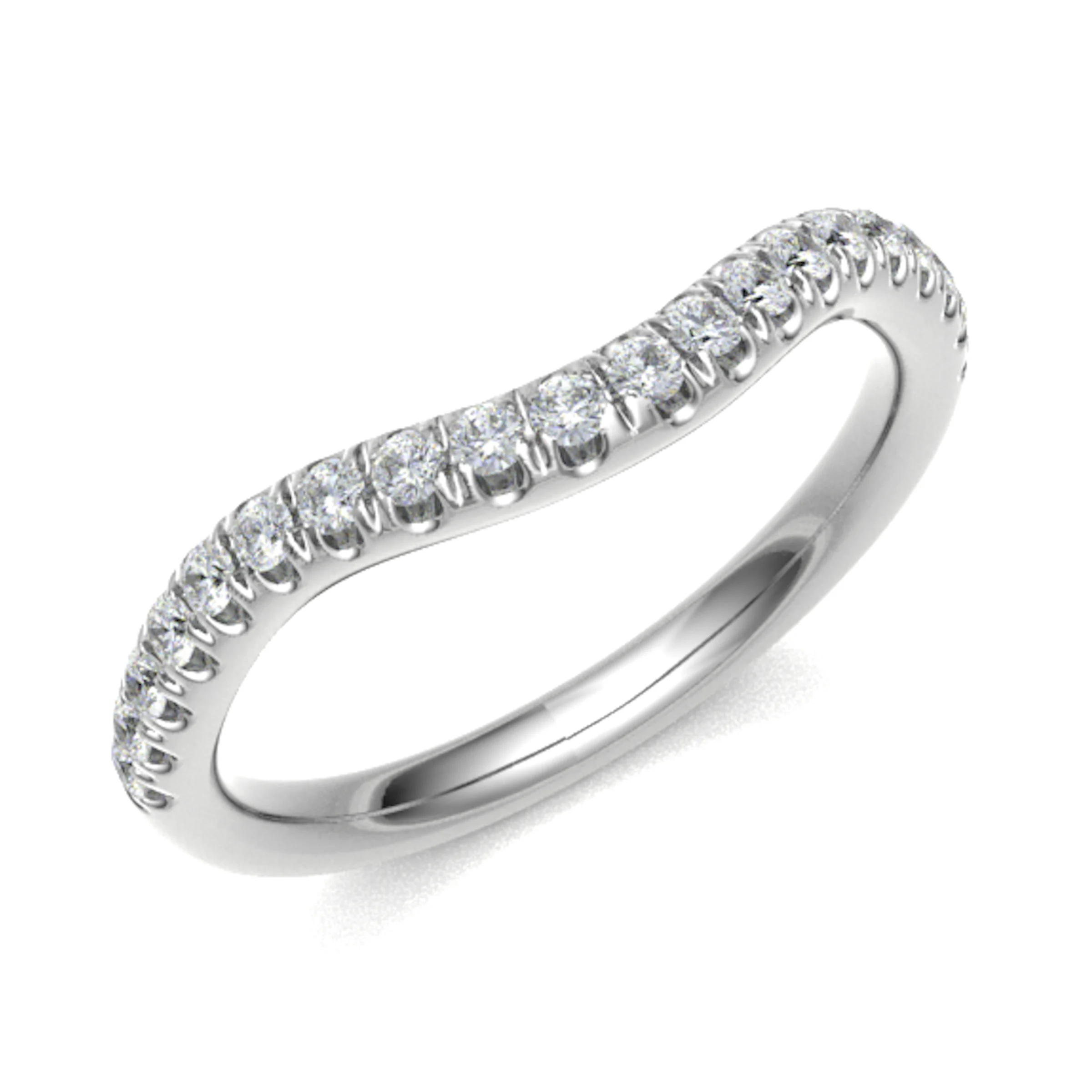 0.2 Ct Natural Round Cut Elfswitha  Diamond Rings in 18K White Gold