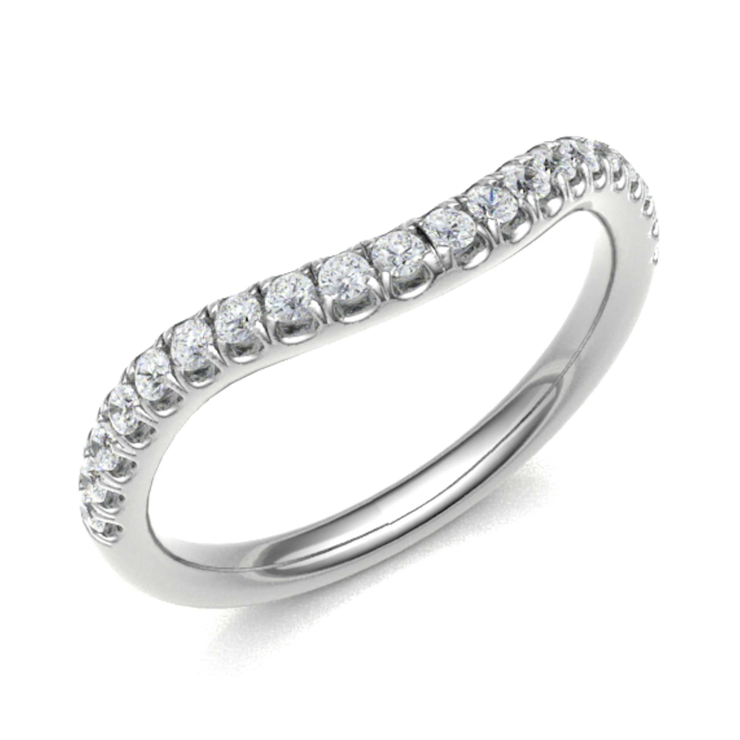 0.2 Ct Natural Round Cut Eliamar  Diamond Rings in 18K White Gold