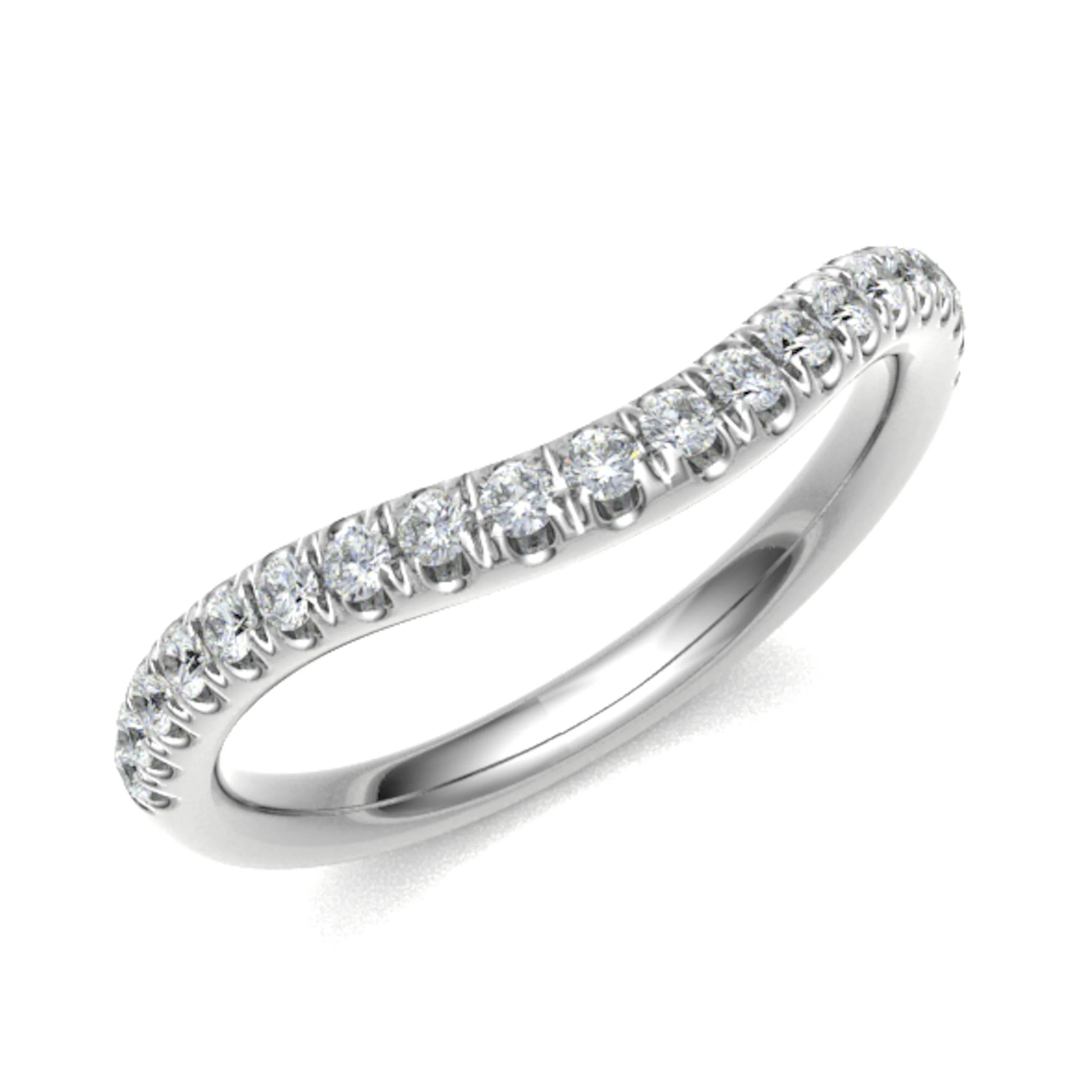 0.2 Ct Natural Round Cut Eliarys  Diamond Rings in 18K White Gold