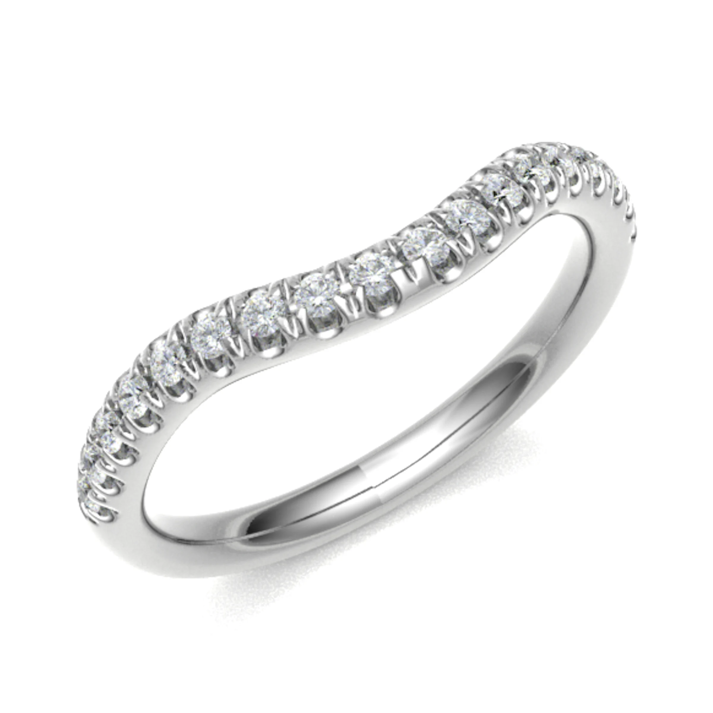 0.25 Ct Natural Round Cut Edhiva  Diamond Rings in 18K White Gold
