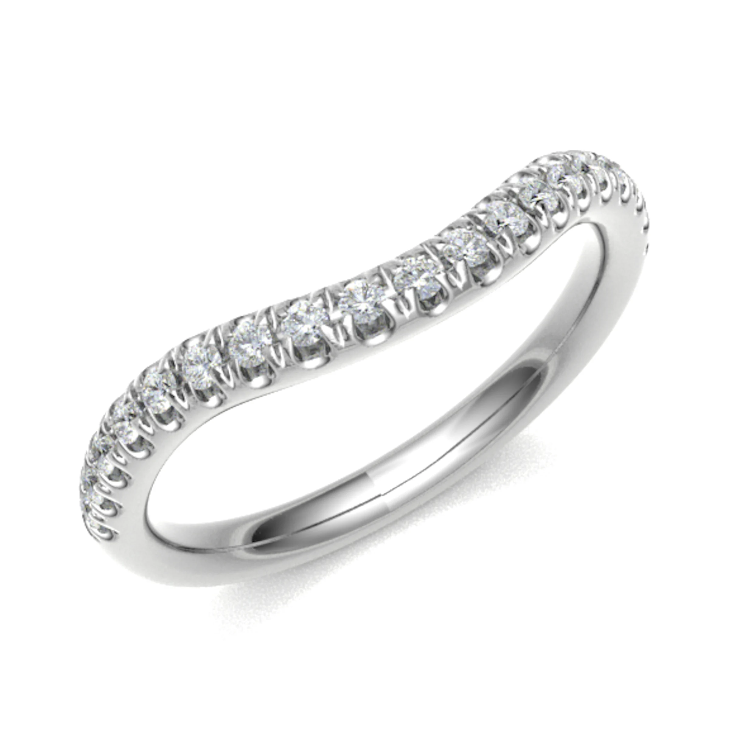 0.25 Ct Natural Round Cut Ediet  Diamond Rings in 18K White Gold