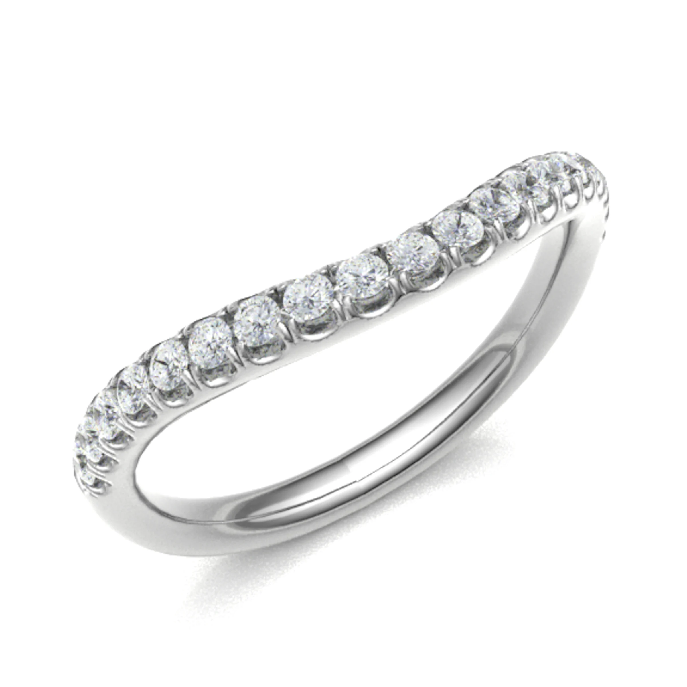 0.25 Ct Natural Round Cut Edeua  Diamond Rings in 18K White Gold