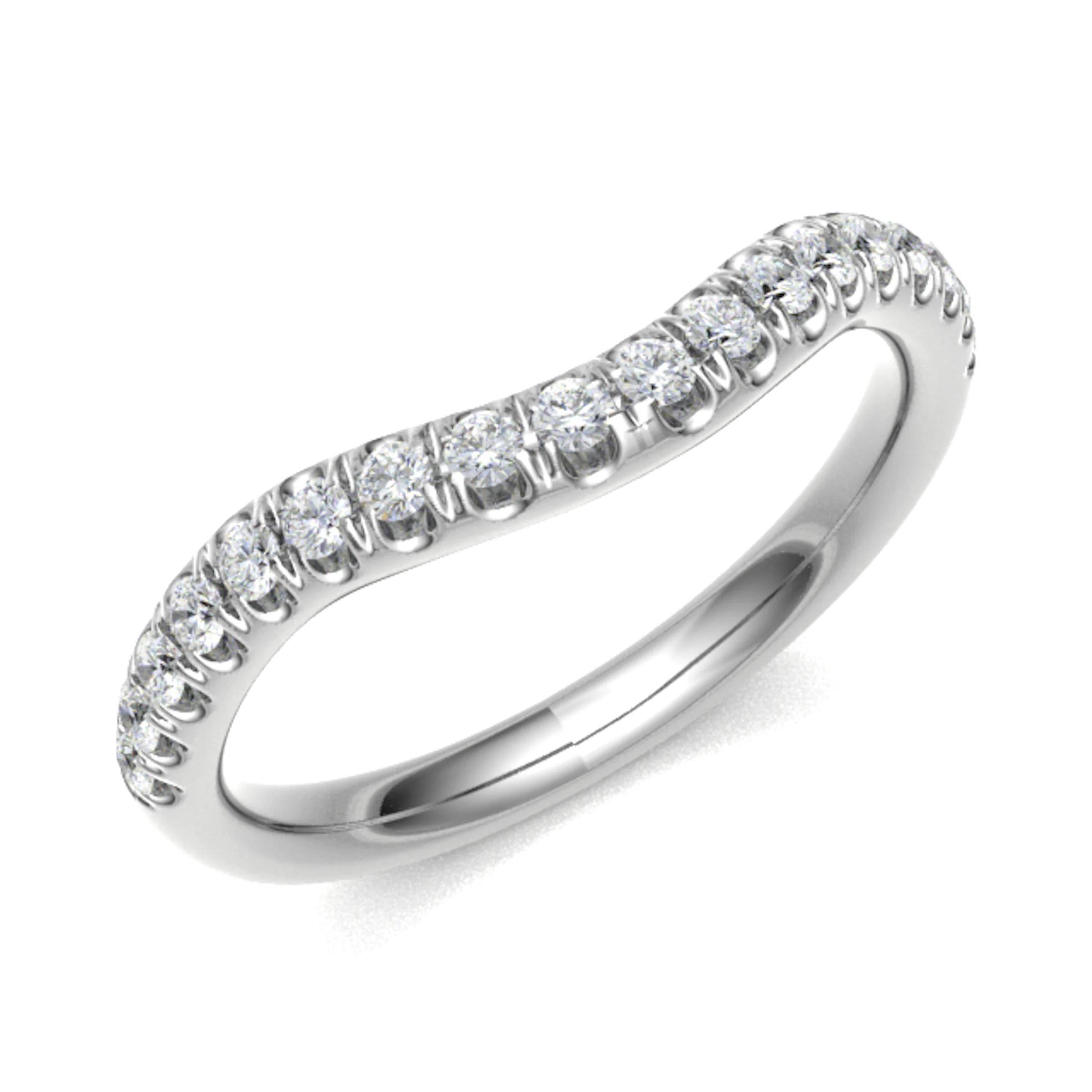 0.25 Ct Natural Round Cut Edwardene  Diamond Rings in 18K White Gold