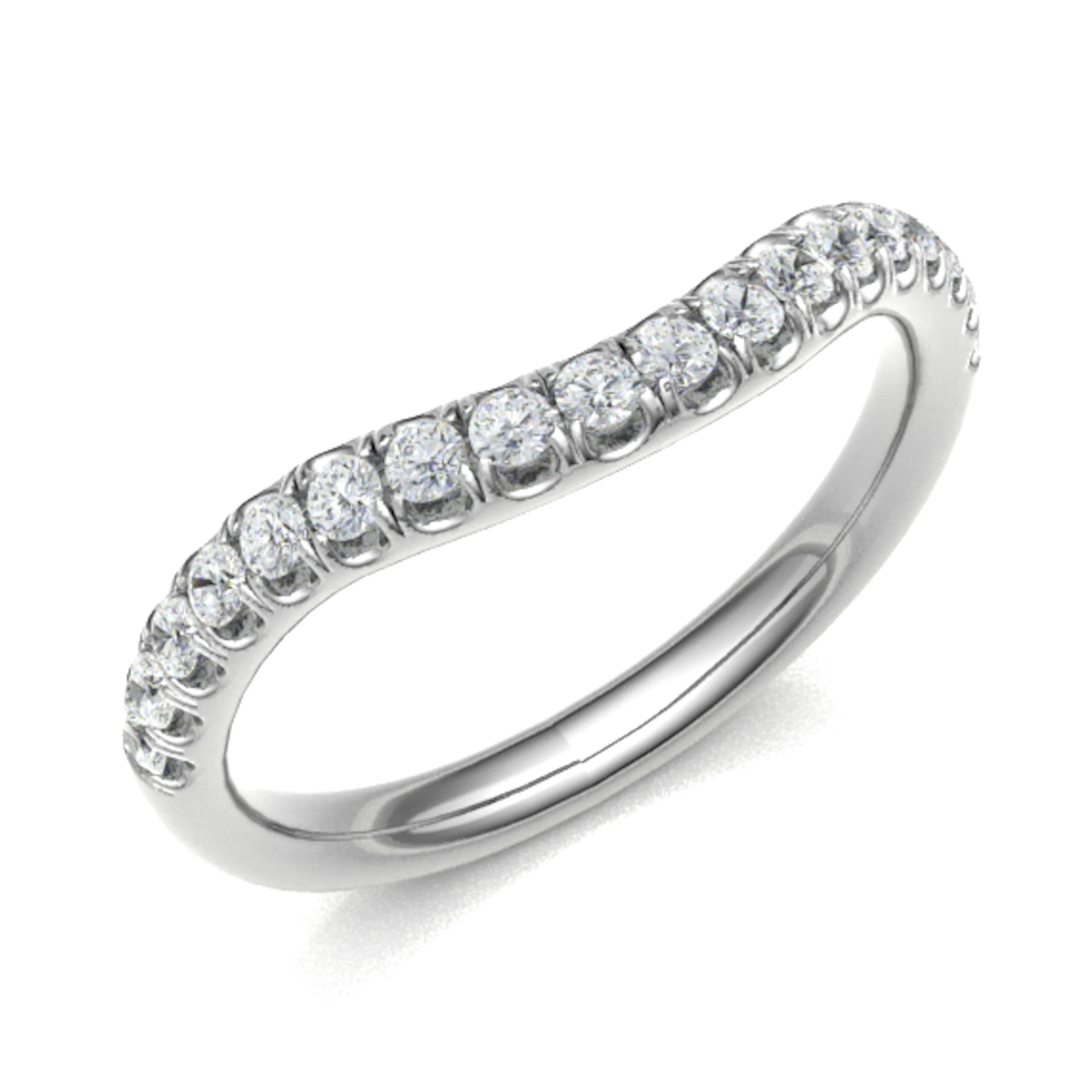 0.25 Ct Natural Round Cut Edwardina  Diamond Rings in 18K White Gold