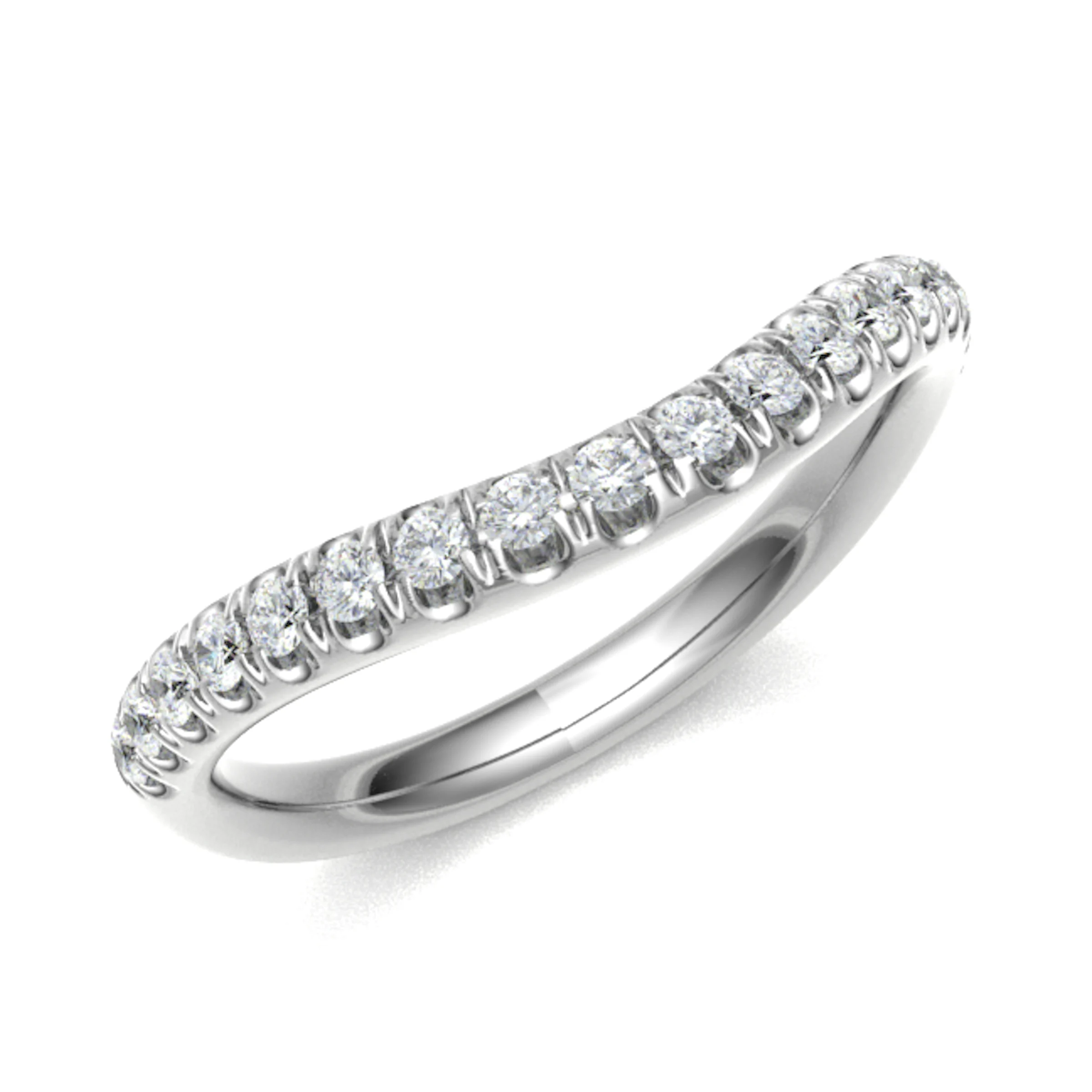 0.25 Ct Natural Round Cut Edwardyne  Diamond Rings in 18K White Gold