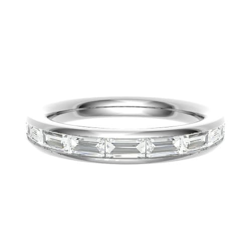 0.33 Ct Lab-Created Baguette Cut Emmary  Diamond Rings in 9K White Gold