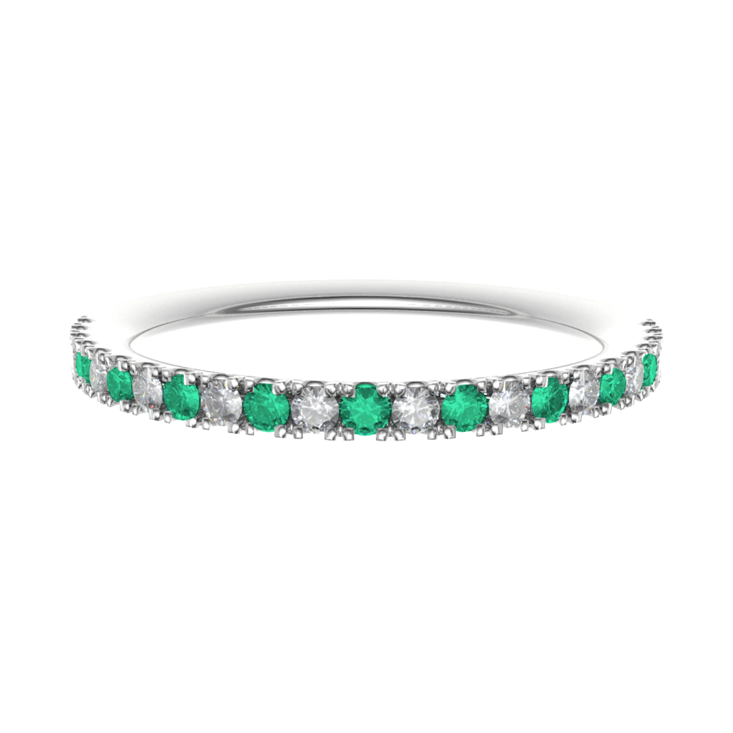 Eana Micro Pave Set Half Eternity Diamond Ring | Sunshine Diamonds