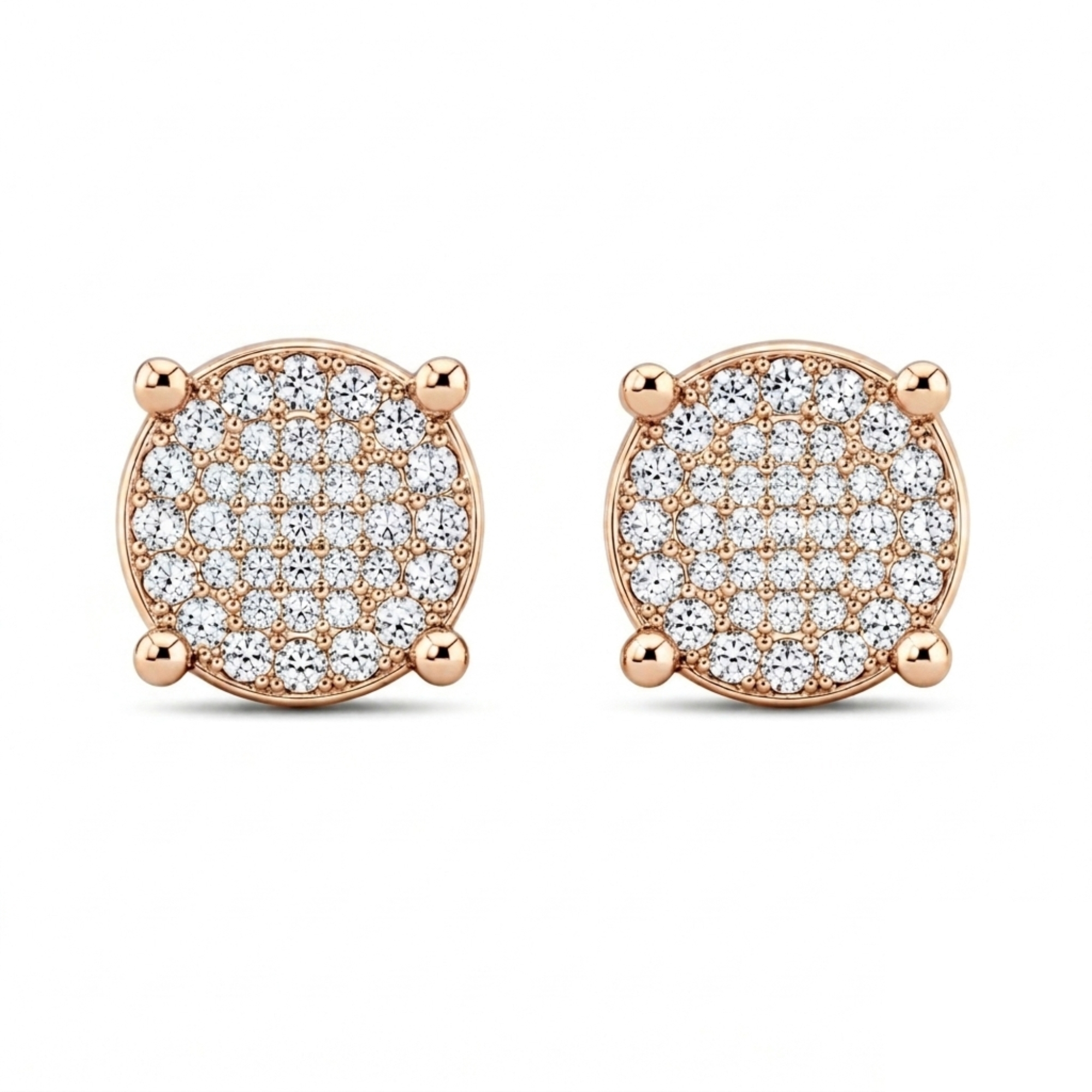 Claw Prong Men's Diamond Earrings