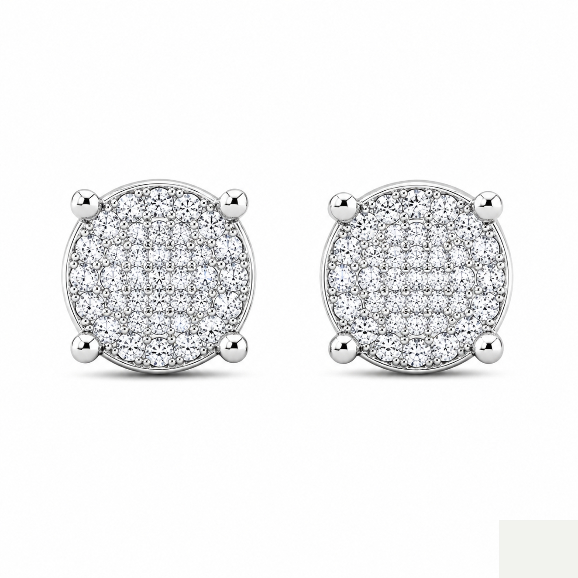 Claw Prong Men's Diamond Earrings