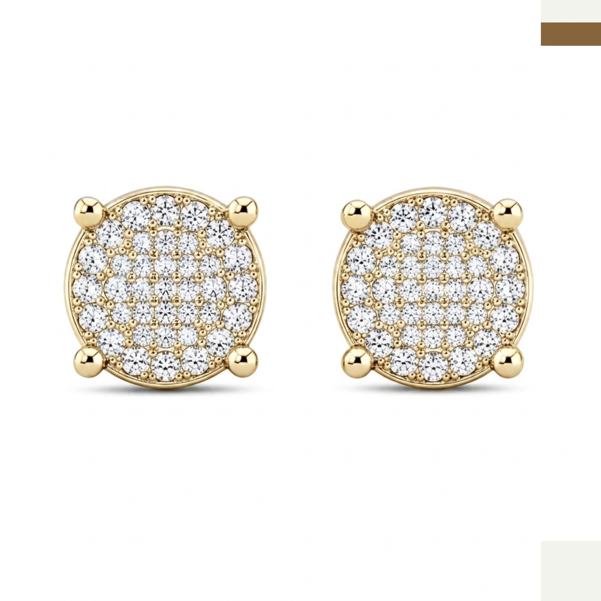 Claw Prong Men's Diamond Earrings