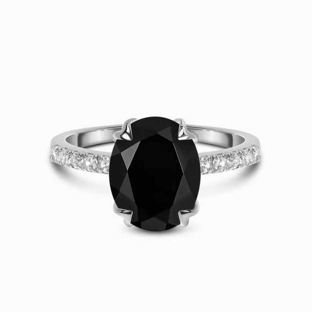 Sobiya Black 4 Prong Diamond Ring