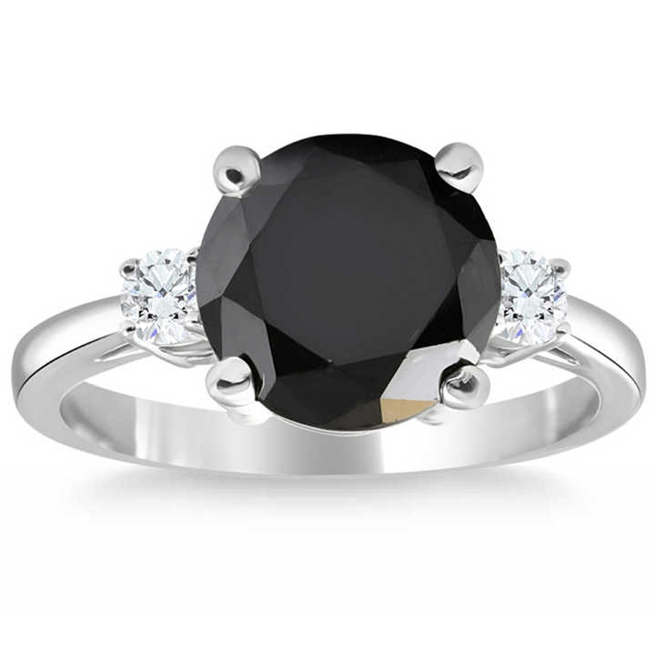 Patriciya Black 4 Prong Diamond Ring