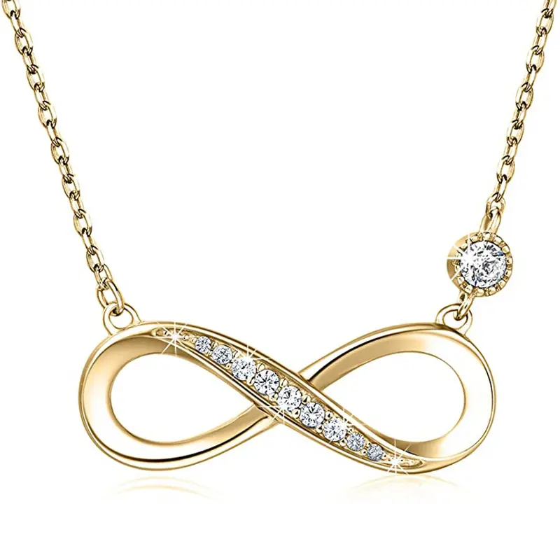0.1 Ct Lab-Created Diamond Round Cut Virani  Chain Necklaces in Silver 925