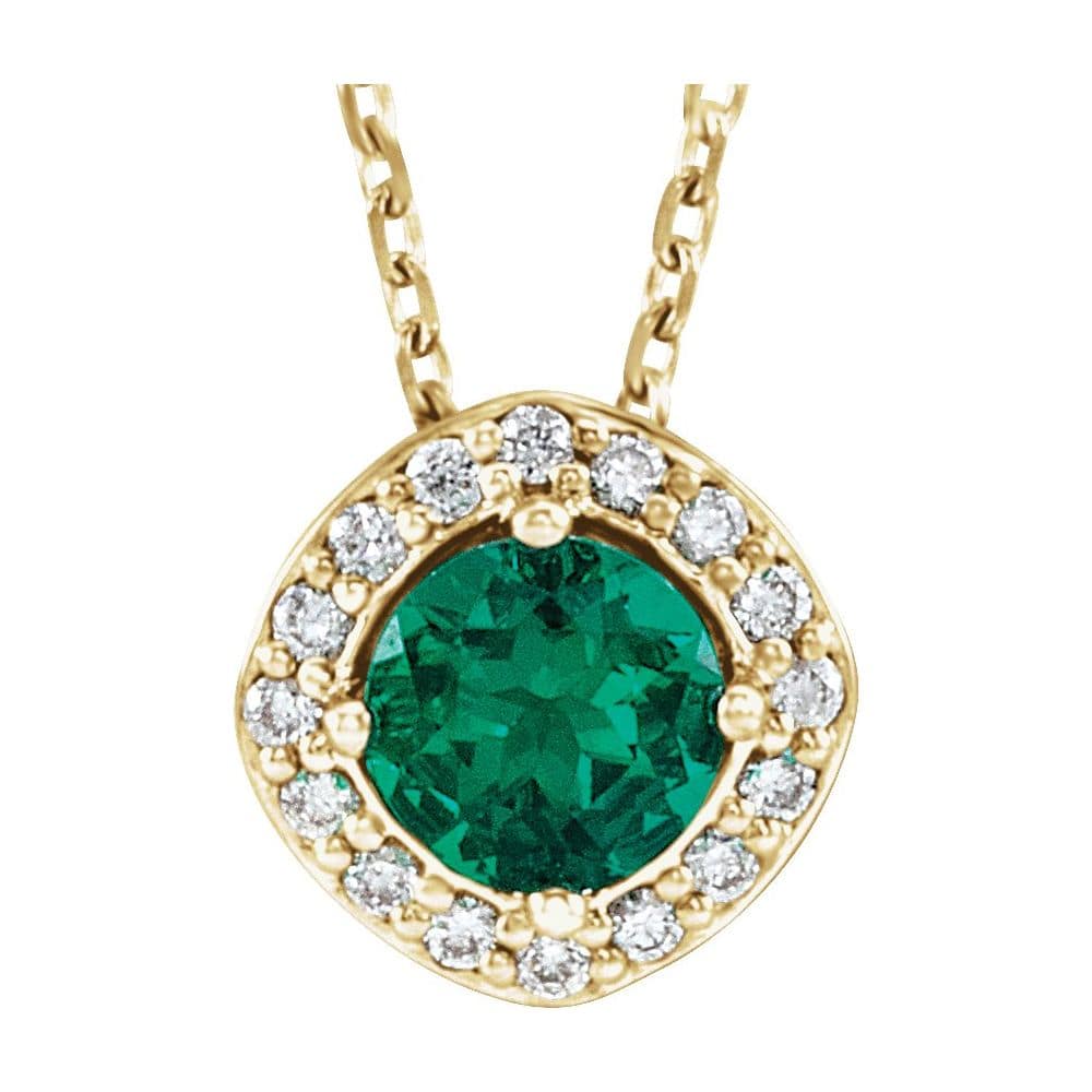 Wardell Emerald 4 Prong  Necklace