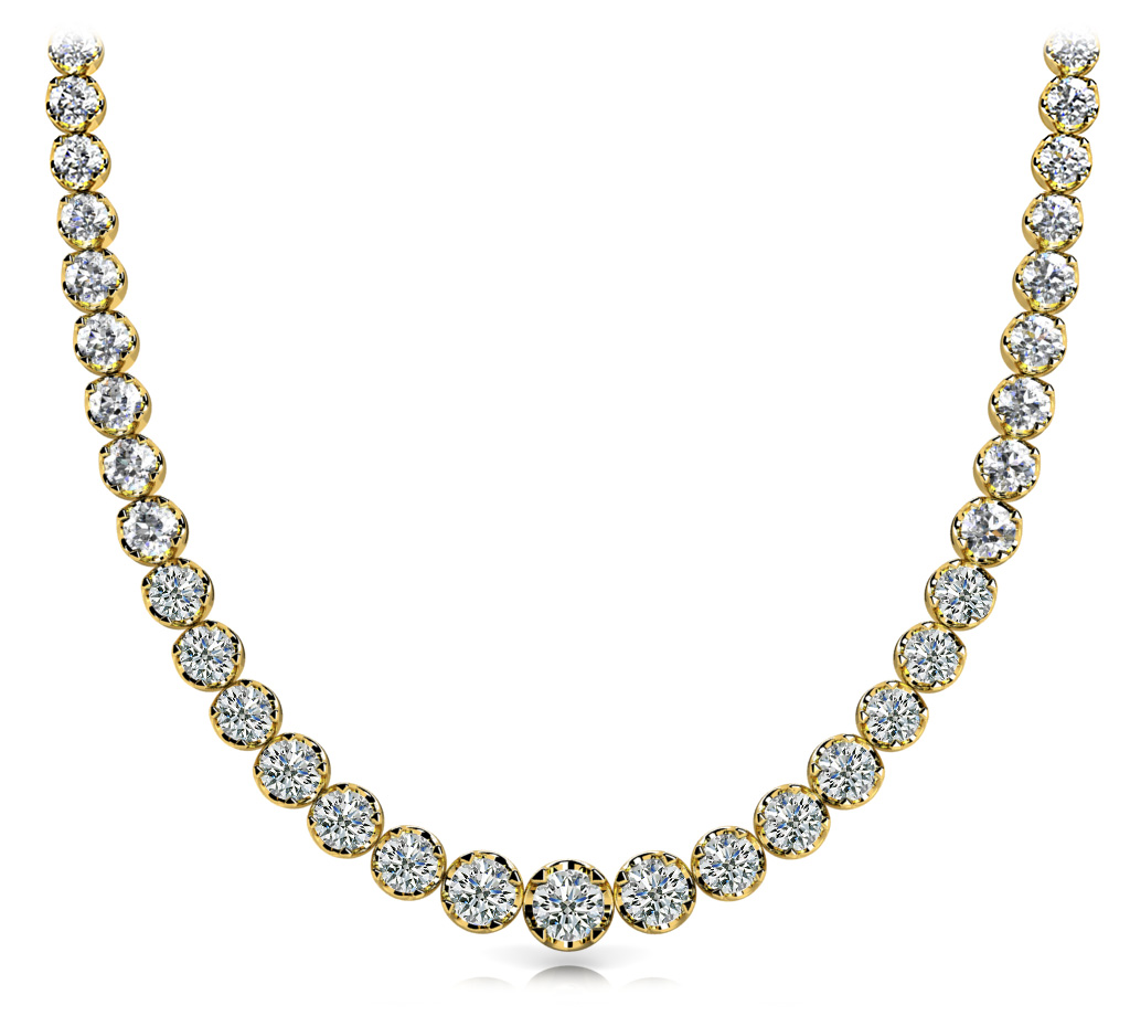 Sophia Natural Diamond Prong Setting  Necklace