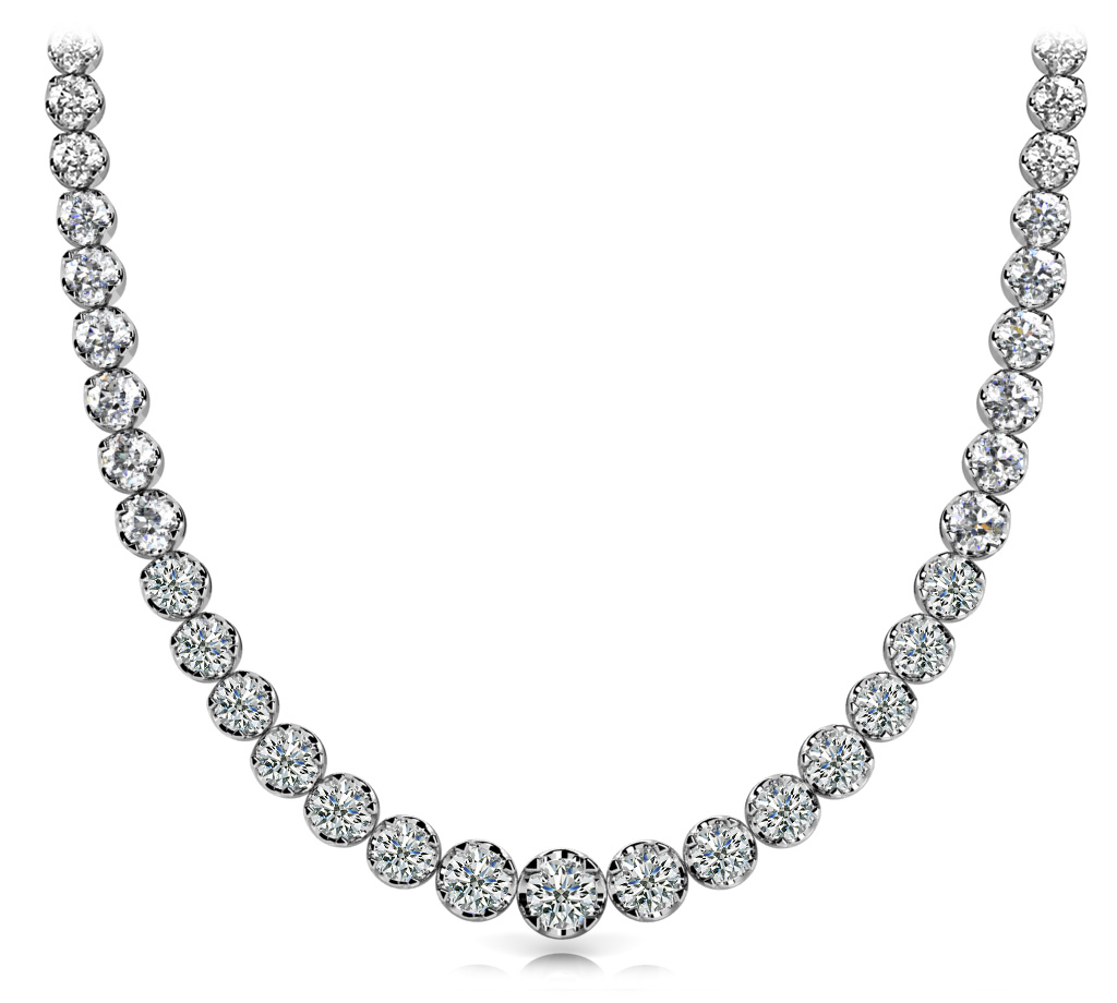 Sophia Natural Diamond Prong Setting  Necklace