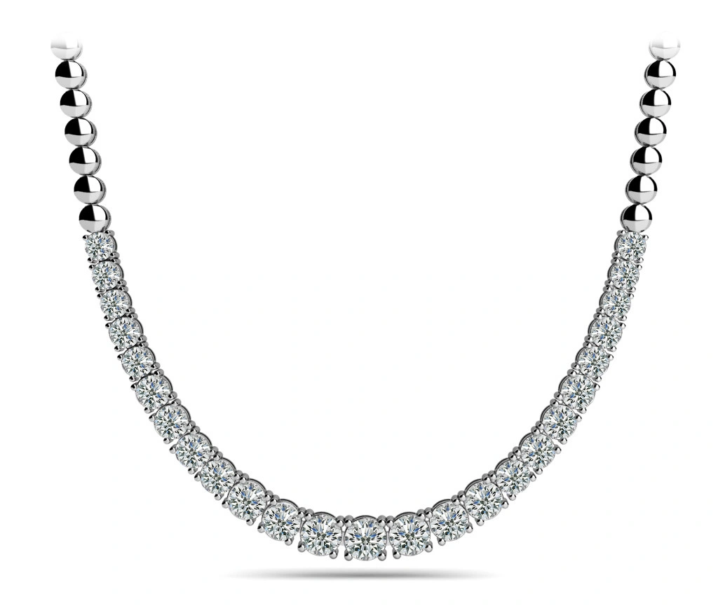 Willow 2.00 ct Lab-Created Diamond Round cut Tennis Necklace in Silver 925