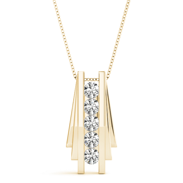 Ardie Natural Diamond Channel Set Necklace
