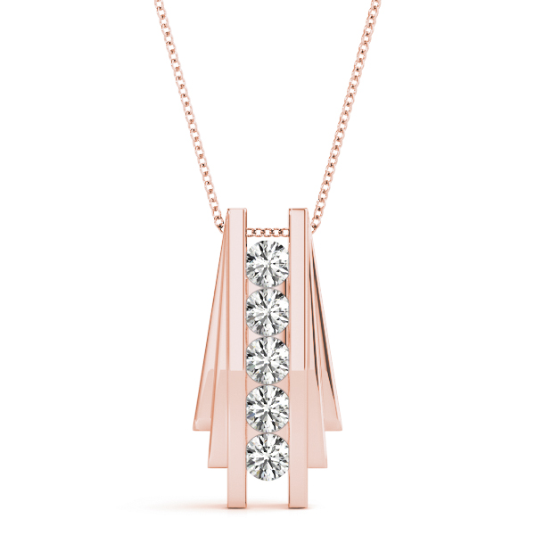 0.25 Ct Lab-Created Diamond Round Cut Ardie Designer Pendants Necklaces in Silver 925