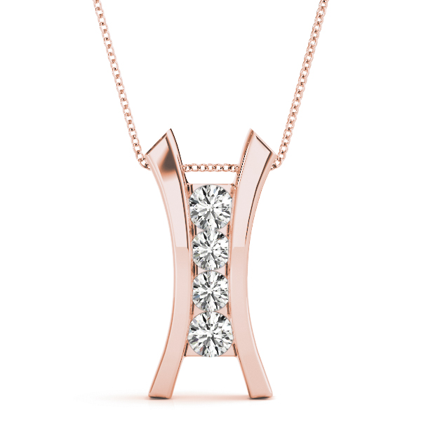 0.24 Ct Lab-Created Diamond Round Cut Morley Designer Pendants Necklaces in Silver 925