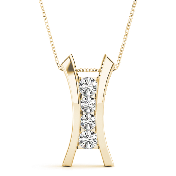 0.24 Ct Lab-Created Diamond Round Cut Morley Designer Pendants Necklaces in Silver 925