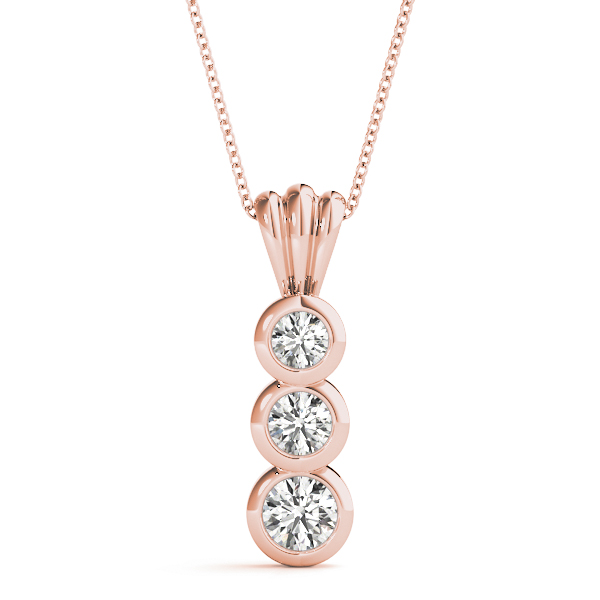 0.25 Ct Lab-Created Diamond Round Cut Bentley  Designer Pendants Necklaces in Silver 925