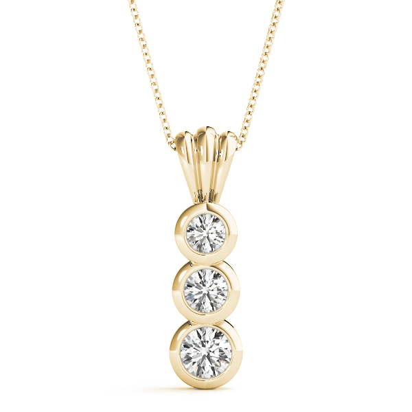 0.25 Ct Lab-Created Diamond Round Cut Bentley  Designer Pendants Necklaces in Silver 925