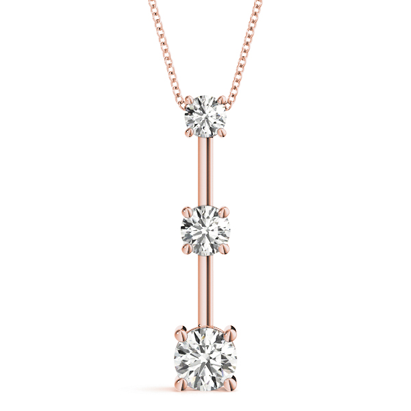 0.26 Ct Lab-Created Diamond Round Cut Jaxson Designer Pendants Necklaces in Silver 925