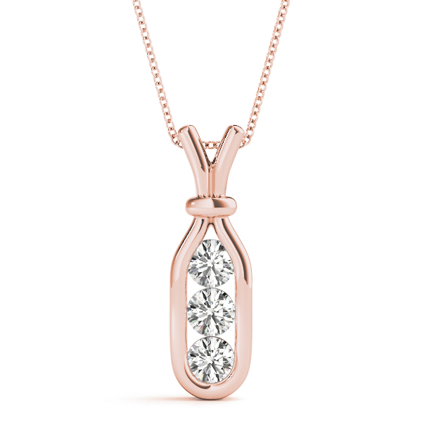 0.24 Ct Lab-Created Diamond Round Cut Sam Designer Pendants Necklaces in Silver 925