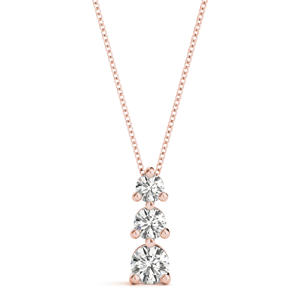 0.24 Ct Lab-Created Diamond Round Cut Rupert Designer Pendants Necklaces in Silver 925