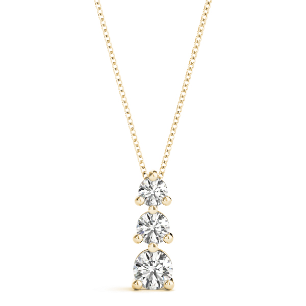 0.24 Ct Lab-Created Diamond Round Cut Rupert Designer Pendants Necklaces in Silver 925
