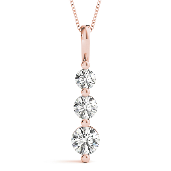 0.26 Ct Lab-Created Diamond Round Cut Fenn Designer Pendants Necklaces in Silver 925