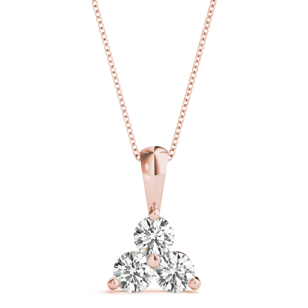 0.24 Ct Lab-Created Diamond Round Cut Ernest Designer Pendants Necklaces in Silver 925