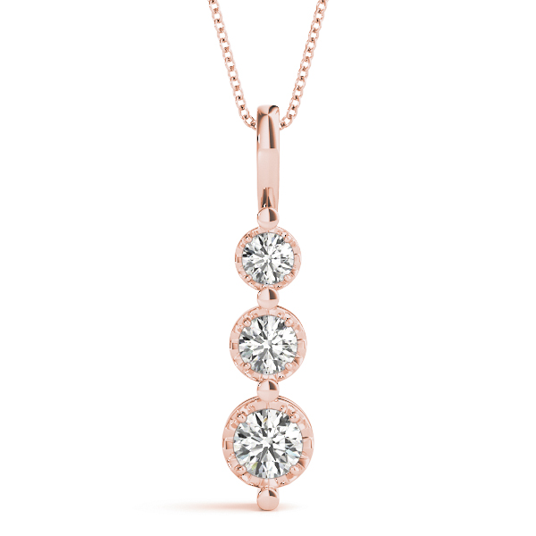 0.24 Ct Lab-Created Diamond Round Cut Scott Designer Pendants Necklaces in Silver 925