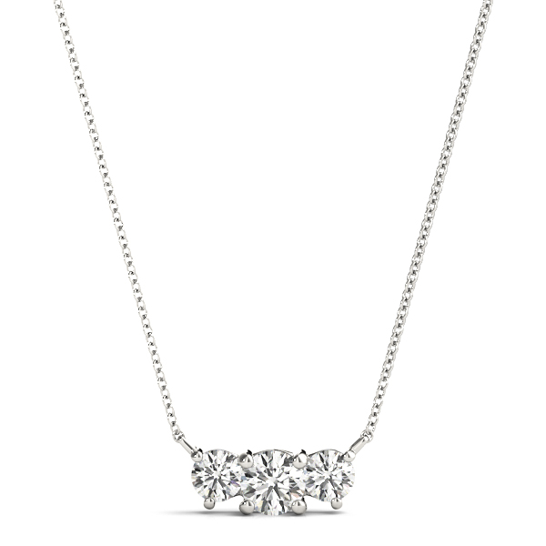 Lab-Created Diamond Round Cut Brian Designer Pendants Necklaces in Silver 925