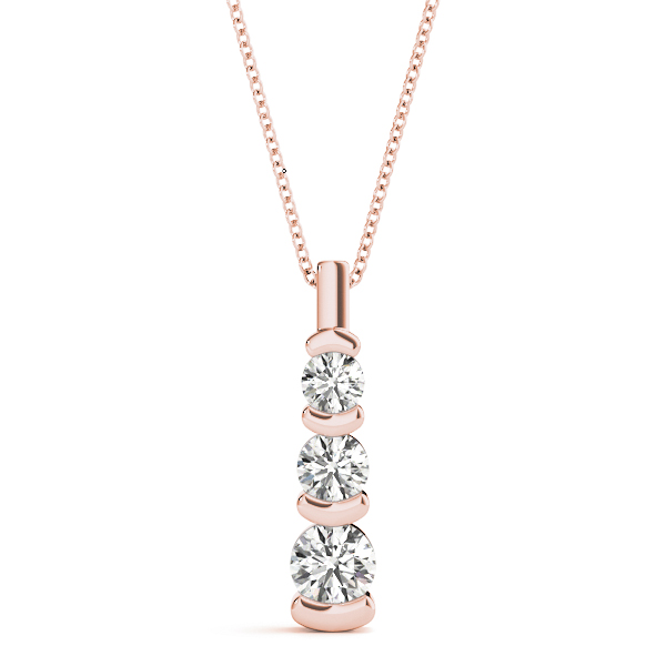 0.26 Ct Lab-Created Diamond Round Cut Edwin  Designer Pendants Necklaces in Silver 925