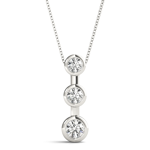 0.26 Ct Lab-Created Diamond Round Cut Joseph  Designer Pendants Necklaces in Silver 925