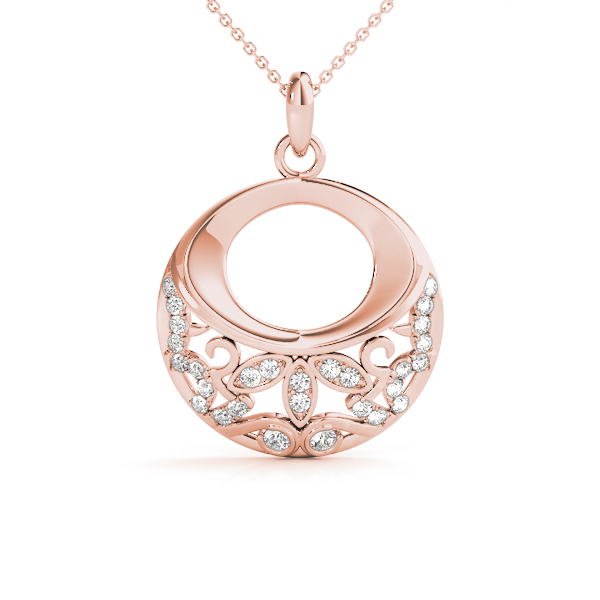 0.27 Ct Lab-Created Diamond Round Cut Jaime  Designer Pendants Necklaces in Silver 925