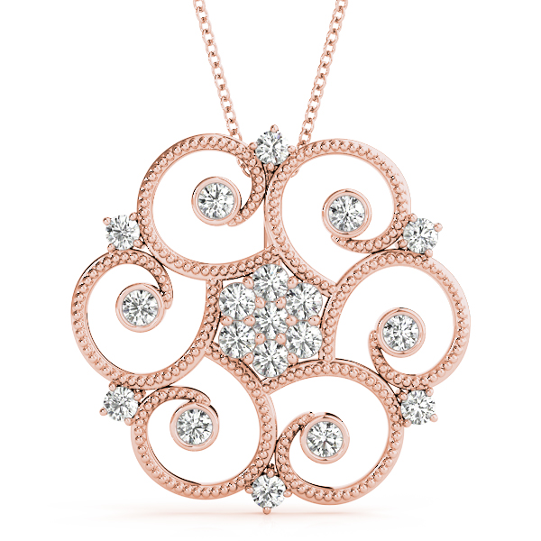 0.35 Ct Lab-Created Diamond Round Cut Taylor Designer Pendants Necklaces in Silver 925